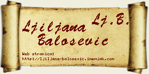 Ljiljana Balošević vizit kartica